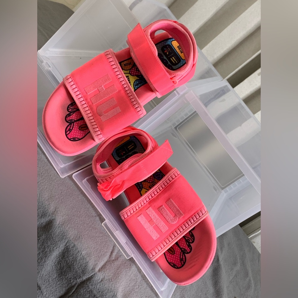 Adidas Pharrell Williams Hu Adilette 2.0 Sandals Pink